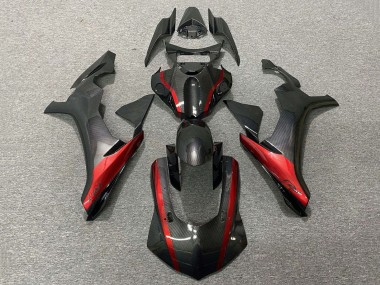 Carenagens Moto Yamaha YZF 1000 R1 2020-2025 - Falso Fibra de Carbono Vermelho