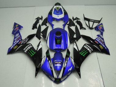 Carenagens Moto Yamaha YZF 1000 R1 2004-2006 - Azul Branco Preto Verde Monstro Energy