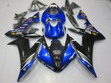 Carenagens Moto Yamaha YZF 1000 R1 2004-2006 - Azul Branco Prata Preto GYTR Yamalube Dunlop