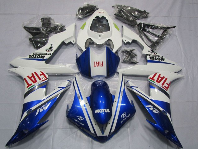 Carenagens Moto Yamaha YZF 1000 R1 2004-2006 - Branco Azul Vermelho Fiat Motul
