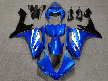 Carenagem Moto Yamaha YZF 1000 R1 2007-2008 - Azul Branco Preto
