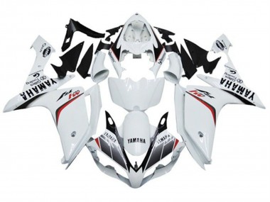 Carenagens Moto Yamaha YZF 1000 R1 2007-2008 - Branco Vermelho Preto Listra M1
