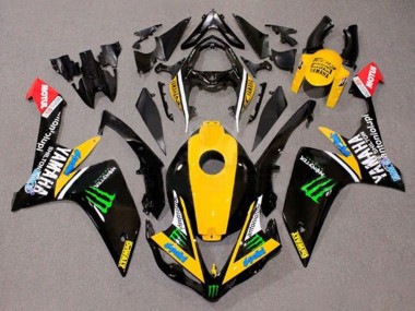Carenagens Moto Yamaha YZF 1000 R1 2007-2008 - Amarelo Branco Preto Verde Monstro Dewalt