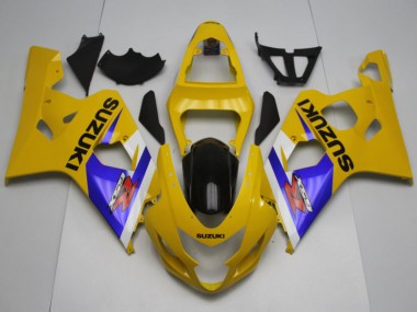 Carenagens Moto Suzuki GSXR 600 / GSXR 750 2004-2005 - Amarelo Branco Azul Preto