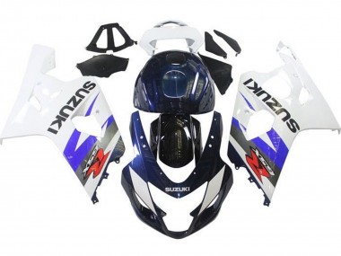 Carenagens Moto Suzuki GSXR 600 / GSXR 750 2004-2005 - Branco Azul Preto Vermelho