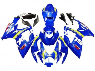 Carenagens Moto Suzuki GSXR 600 / GSXR 750 2006-2007 - Azul Branco Amarelo Vermelho Ecstar