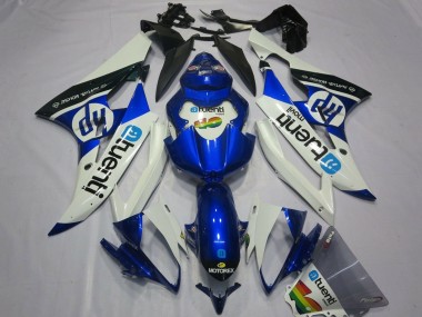 Carenagens Moto Yamaha YZF R6 2006-2007 - Branco Azul Preto