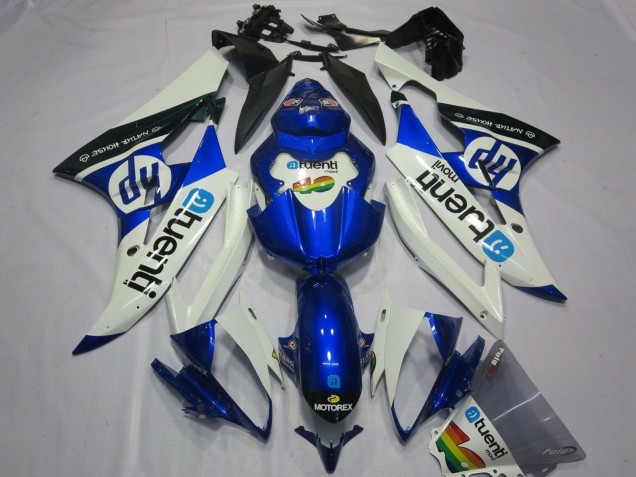Carenagens Moto Yamaha YZF R6 2006-2007 - Branco Azul Preto