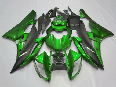 Carenagens Moto Yamaha YZF R6 2006-2007 - Verde Preto Fosco
