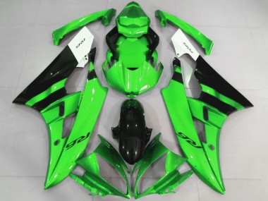 Carenagens Moto Yamaha YZF R6 2006-2007 - Branco Verde Preto Brilhante