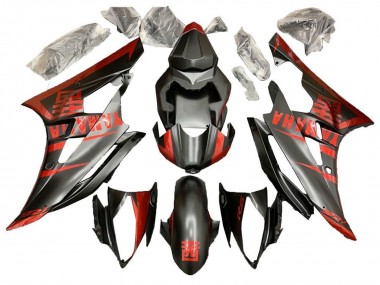Carenagem Moto Yamaha YZF R6 2006-2007 - Vermelho Preto Fosco