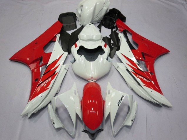 Carenagem Moto Yamaha YZF R6 2006-2007 - Branco Vermelho