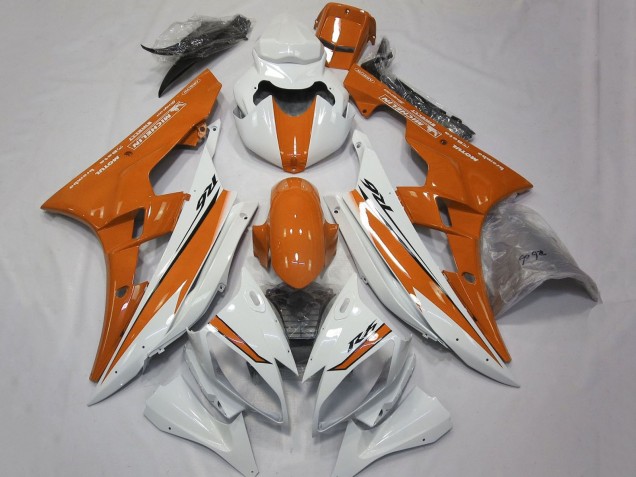 Carenagens Moto Yamaha YZF R6 2006-2007 - Branco Laranja