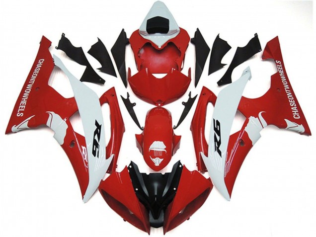Carenagens Moto Yamaha YZF R6 2008-2016 - Branco Vermelho Preto