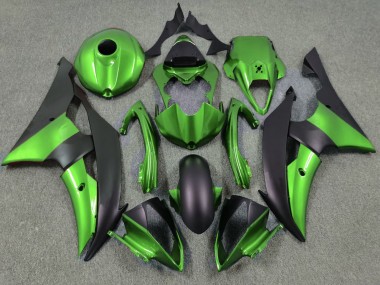 Carenagens Moto Yamaha YZF R6 2008-2016 - Verde Preto Fosco