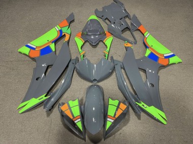 Carenagens Moto Yamaha YZF R6 2008-2016 - Nardo Cinzento Verde Néon Roda das Cores