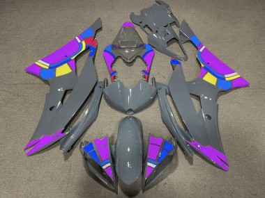 Carenagens Moto Yamaha YZF R6 2008-2016 - Nardo Cinzento Roxo Roda das Cores