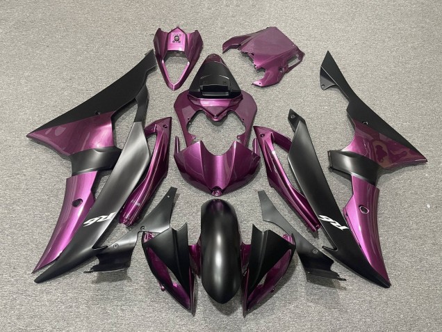Carenagens Moto Yamaha YZF R6 2008-2016 - Roxo Preto Fosco