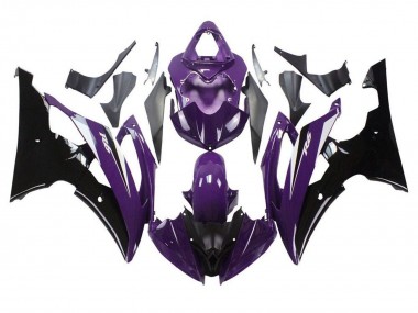 Carenagens Moto Yamaha YZF R6 2008-2016 - Roxo Preto Brilhante