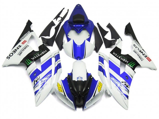 Carenagens Moto Yamaha YZF R6 2008-2016 - Branco Azul Preto Brilhante Verde Monstro ENEOS 46