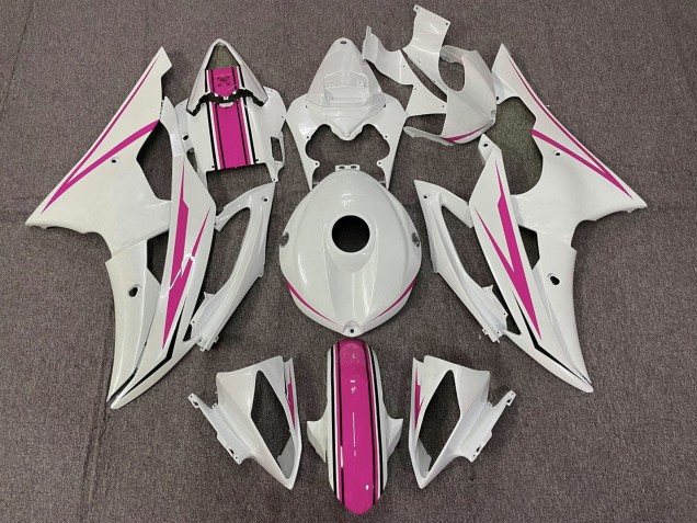 Carenagens Moto Yamaha YZF R6 2008-2016 - Branco Rosa
