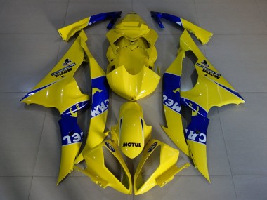 Carenagens Moto Yamaha YZF R6 2008-2016 - Amarelo Azul Camelo Motul Michelin