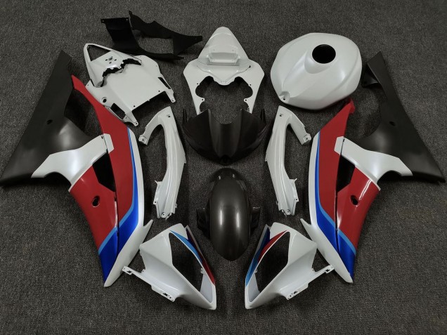 Carenagens Moto Yamaha YZF R6 2008-2016 - Branco Vermelho Azul Preto Fosco