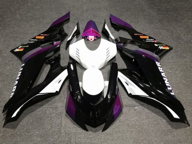 Carenagens Moto Yamaha YZF R6 2017-2023 - Branco Roxo Preto Brilhante