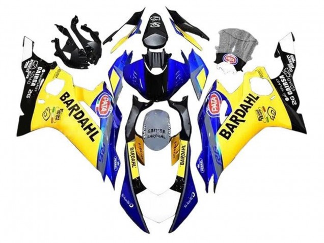 Carenagens Moto Yamaha YZF R6 2017-2023 - Amarelo Azul Preto Bardahl
