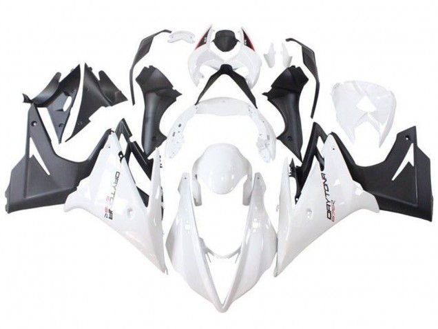 Carenagens Moto Triumph Daytona 675 Triple 2013-2016 - Branco Preto Fosco