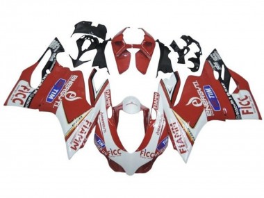 Carenagens Moto Triumph Daytona 675 Triple 2013-2016 - Branco Vermelho Fiamm