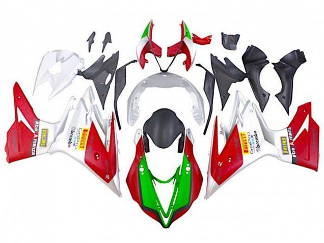 Carenagens Moto Triumph Daytona 675 Triple 2013-2016 - Branco Vermelho Verde