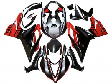 Carenagens Moto Triumph Daytona 675 Triple 2013-2016 - Prata Vermelho Preto Brilhante