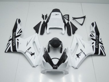 Carenagens Moto Triumph Daytona 675 Triple 2006-2008 - Branco Preto Brilhante Dark Dog