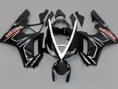 Carenagens Moto Triumph Daytona 675 Triple 2006-2008 - Preto Brilhante Branco Listra