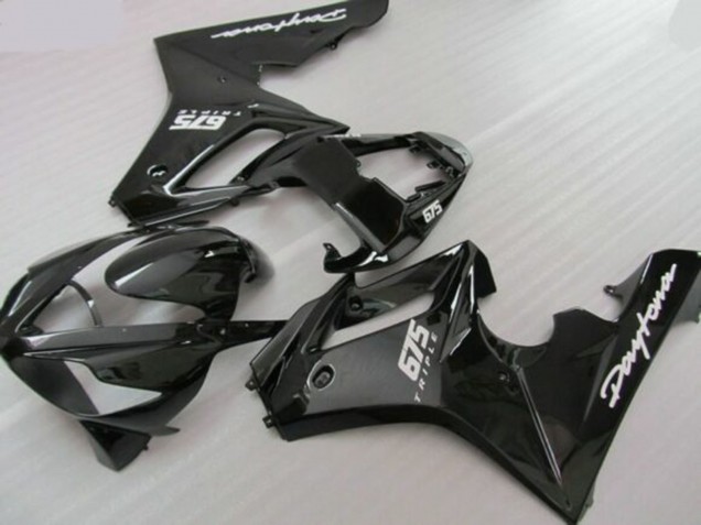 Carenagens Moto Triumph Daytona 675 Triple 2006-2008 - Preto Brilhante Preto Fosco