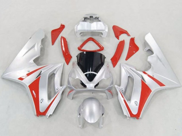 Carenagens Moto Triumph Daytona 675 Triple 2006-2008 - Prata Vermelho