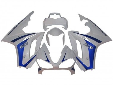 Carenagens Moto Triumph Daytona 675 Triple 2009-2012 - Branco Azul