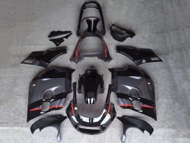 Carenagens Moto Honda CBR1000F Hurricane 1987-1988 - Preto Brilhante Cinzento Fosco Vermelho Linha