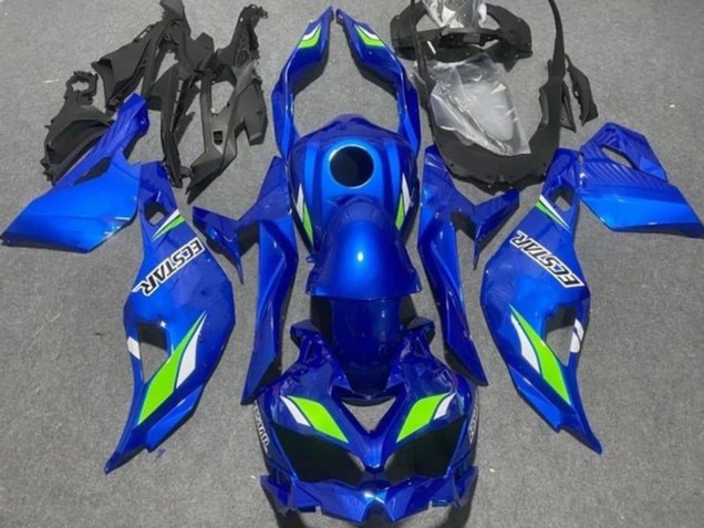 Carenagens Moto Kawasaki ZX4R ZX-4RR 2019-2025 - Azul Verde Ecstar