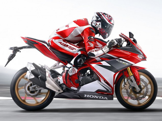 Carenagens Moto Honda CBR250RR 2017-2022 - Branco Vermelho Preto Fosco