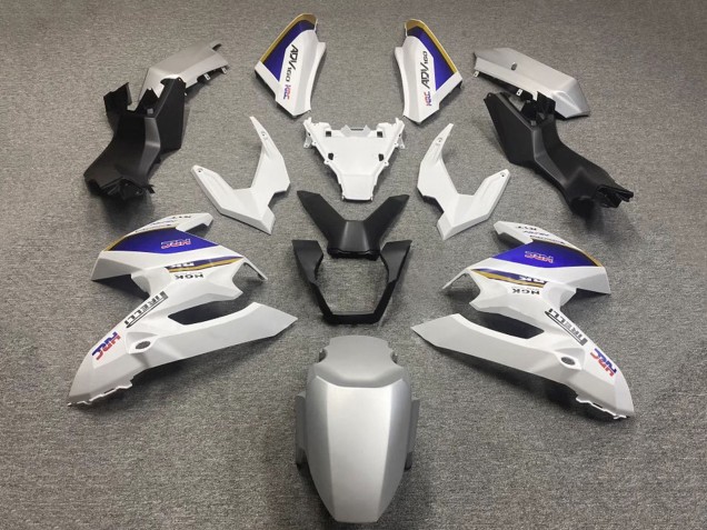 Carenagens Moto Honda ADV160 2022-2024 - Branco Azul HRC