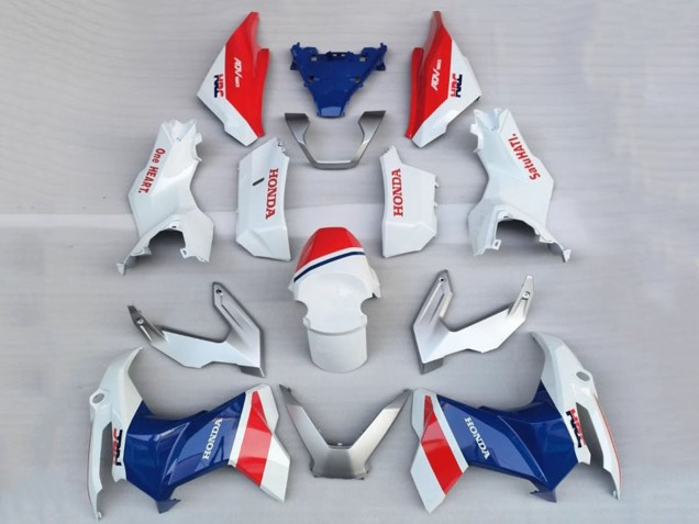 Carenagens Moto Honda ADV160 2022-2024 - Branco Vermelho Azul HRC