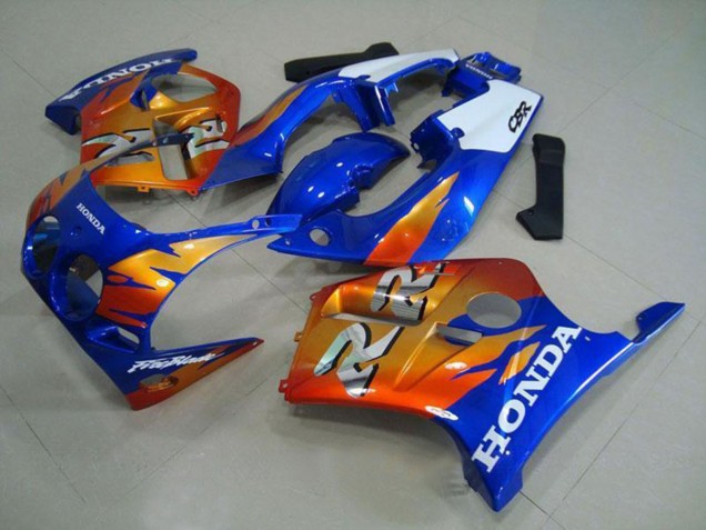 Carenagens Moto Honda CBR250RR MC19 1988-1989 - Branco Azul Laranja