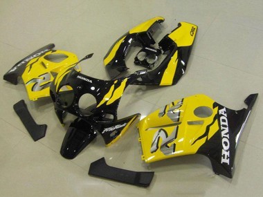 Carenagens Moto Honda CBR250RR MC19 1988-1989 - Amarelo Preto Brilhante