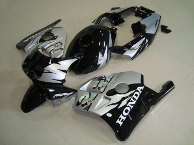 Carenagens Moto Honda CBR250RR MC22 1990-1998 - Prata Preto Brilhante