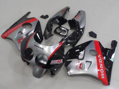 Carenagens Moto Honda CBR250RR MC22 1990-1998 - Prata Vermelho Preto Brilhante