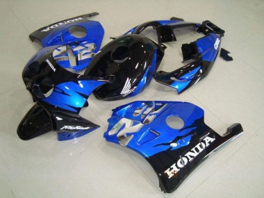 Carenagens Moto Honda CBR250RR MC22 1990-1998 - Azul Preto Brilhante