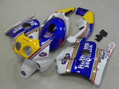 Carenagens Moto Honda CBR250RR MC22 1990-1998 - Branco Azul Amarelo Rothmans