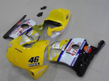 Carenagens Moto Honda CBR250RR MC22 1990-1998 - Amarelo Prata Branco Vermelho Nastro Azzurro Breil 46